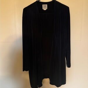 R&M Richards Black Cardigan & Matching Pants Set Women’s Size 16